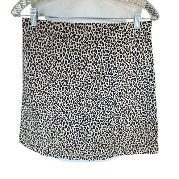 Topshop Mini Skirt 8 Animal Print Mob Wife Mobster Wife Stretch Slit OfficeSiren - Picture 1 of 8